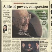 The front page of The Detroit News on September 26, 2003 featured an exclusive report about Max Fisher's $10 million gift to the Detroit Symphony Orchestra and presented a brief sketch of a lifelong philanthropist they called "a giant in all the word implies." "There will never be another Max Fisher," added former Michigan Governor John Engler.