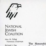 Letter to President George H.W. Bush from the Chairmen of the National Jewish Coalition.