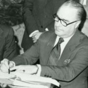 Signing of the UJA contract providing 31 million dollars to aid in the emigration of oppressed Soviet Jews from Russia.