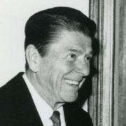 Max M. Fisher with President Ronald Reagan in the White House.