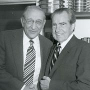 Max M. Fisher with President Richard Nixon at the Palm Beach Round Table in Palm Beach, Florida.