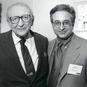 Max Fisher with Bob Aronson, the former CEO of the Jewish Federation of Metropolitan Detroit, in 1999.