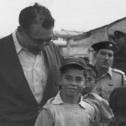 Max Fisher and an Israeli boy in 1958.