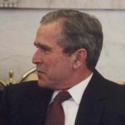 Max Fisher and George W. Bush in the White House.
