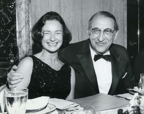 Max M. Fisher with Jacqueline Levine at the Stephen S. Wise Awards Dinner.
