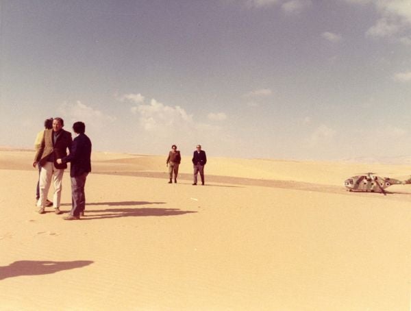 Max Fisher, Henry Ford II, and the other passengers took the opportunity to explore the desert.