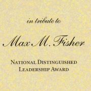 The National Distinguished Leadership Award was presented to Max M. Fisher by the American Jewish Committee in 1994.