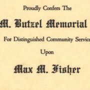 The 1964 Fred M. Butzel Award was given to Max M. Fisher.