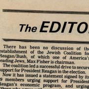 Article from The Jewish Post and Opinion about Max M. Fisher's support of President Reagan's economic policy.