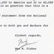 To President George H.W. Bush from Max M. Fisher concerning the successful Malta conference.