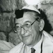 Max M. Fisher at his bar mitzvah ceremony at the Western Wall in Jerusalem.