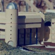 A model of the The Israel Arts & Science Academy that opened its doors in September 1990.