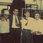 Max Fisher with others at the Aurora Oil Company.
