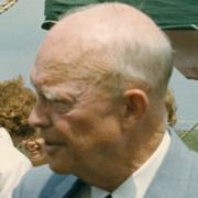 Max M. Fisher with Dwight D. Eisenhower at the Republic National Finance Committee Meeting at Eisenhower's Farm in 1965.