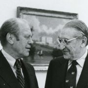 Max M. Fisher and President Gerald Ford at the White House