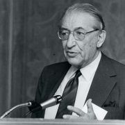 Max Fisher speaking to the General Assembly in Philadelphia in 1976.