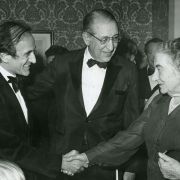 Elie Weisel, Max Fisher and Golda Meir