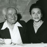 Marjorie Fisher with David Ben-Gurion at a UJA event in 1966.