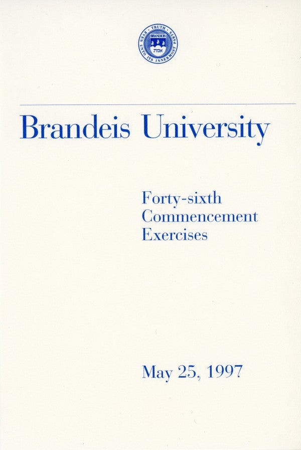 Max Fisher was awarded an honorary doctorate at the Brandeis University Commencement in 1997.