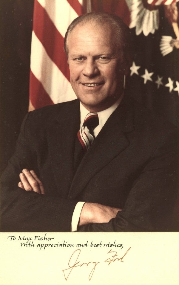 Inscribed portrait of President Ford.