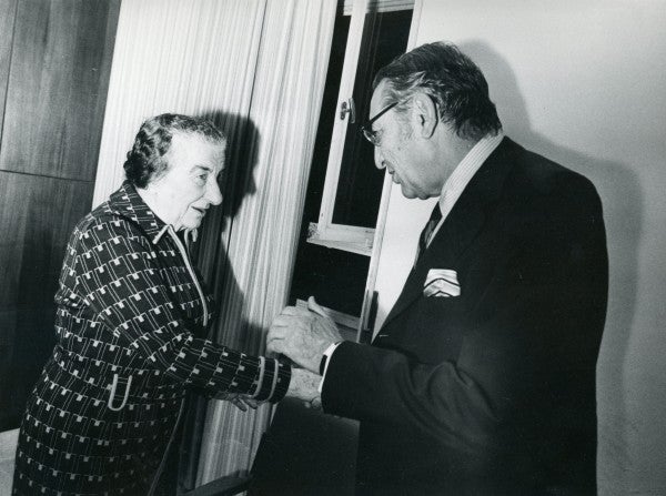 Max M. Fisher and Golda Meir.