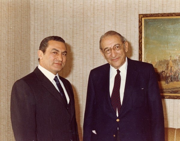 Max M. Fisher with Hosni Mubarak.
