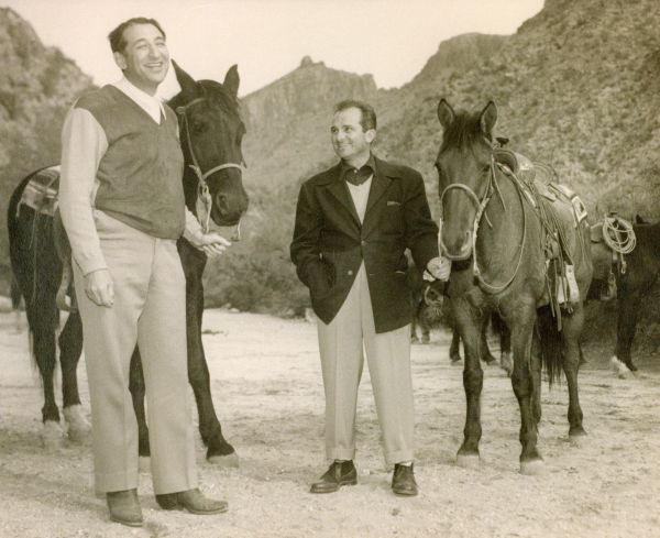 Max M. Fisher with Max Isberg in Arizona.