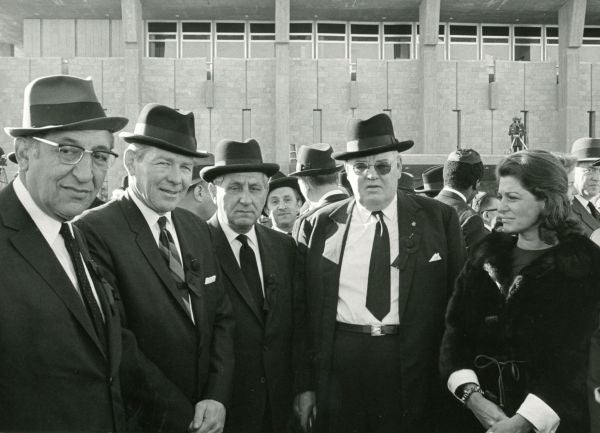 Max Fisher with others at the funeral of Israeli Prime Minister Levi Eshkol.