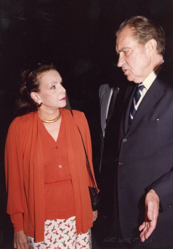 Marjorie Fisher with President Richard Nixon.