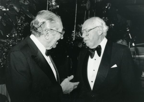 Max M. Fisher and Ronald Reagan's campaign manager William Casey, 1980.
