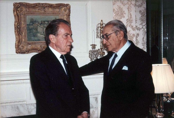 Old friends Max Fisher and Richard Nixon.