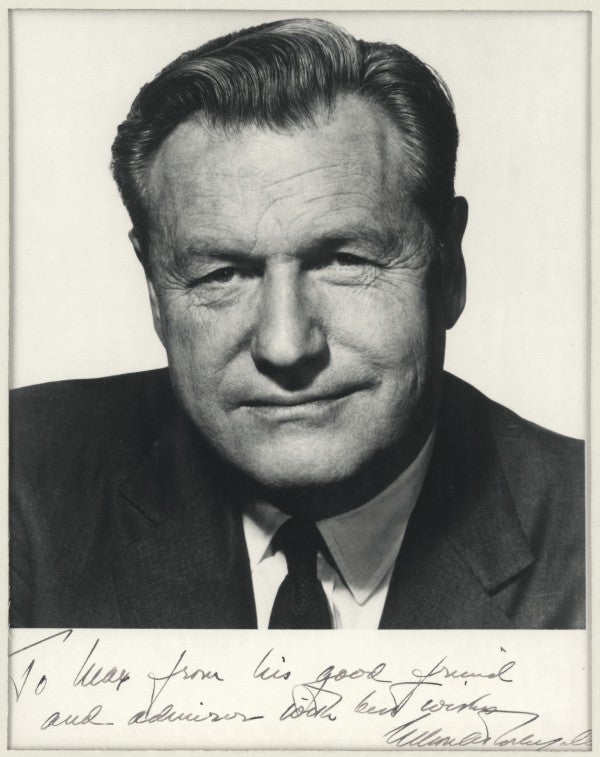 A signed portrait of Nelson Rockefeller, Vice President under Gerald Ford.
